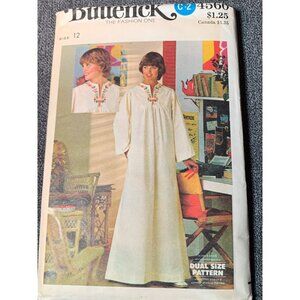 Butterick Misses Caftan Dress with Iron on Transfer Sewing Pattern sz 12 4560 -